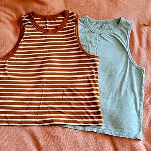 Madewell high neck tanks